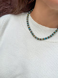 Turquoise and Tiger Eye Beaded Necklace