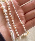 Tiny Knotted Pearl Necklace