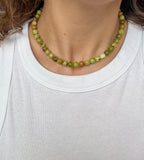 Green Opal Beaded Necklace