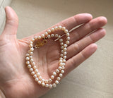 Brown Knotted Pearl Necklace