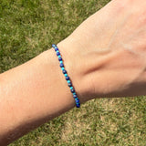 Mixed Blue Beaded Bracelet