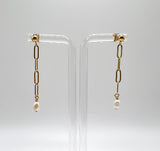 Paperclip Chain Dangle Earrings