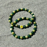 Mixed Green Beaded Bracelet