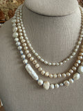 Tiny Knotted Pearl Necklace