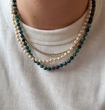 Knotted Chrysocolla Necklace