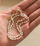 Tiny Knotted Pearl Necklace