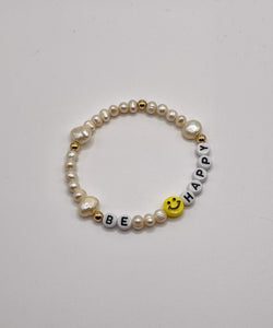 BEaded Happy Pearl Bracelet - Yellow