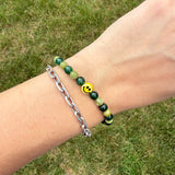 Mixed Green Beaded Bracelet