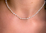 Tiny Knotted Pearl Necklace