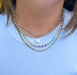 Pearl Drop Choker - Gold-Filled Paperclip Chain with Freshwater Pearl