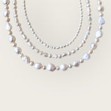 Dot and Dash Pearl Necklace