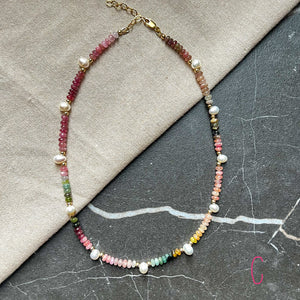 Watermelon Tourmaline Necklace