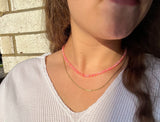 Pink Fire Opal Necklace