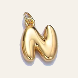 Bubble Letter Pearl Necklace