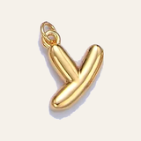 Bubble Letter Pearl Necklace
