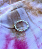 Sterling Silver Beaded Ring - 3mm