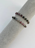 Gold & Tourmaline Beaded Bracelet - 6mm