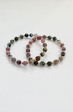 Gold & Tourmaline Beaded Bracelet - 6mm