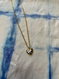 Yin Yang Heart on Paperclip Chain