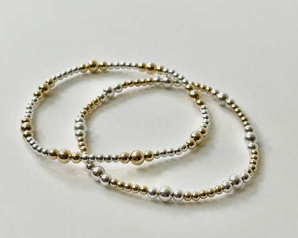 Set of Mixed Metal Bracelets