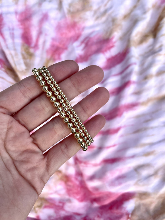 Gold Filled Beaded Bracelet - 5mm