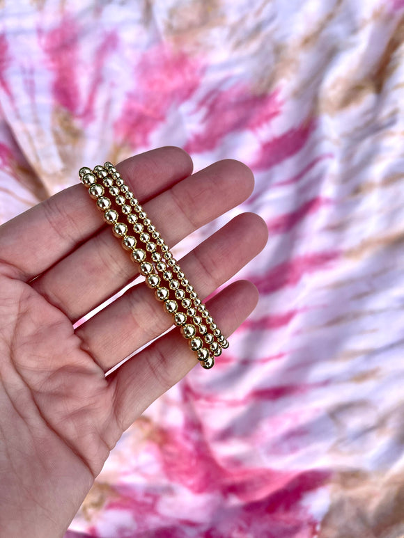 Gold Filled Beaded Bracelet - 3mm